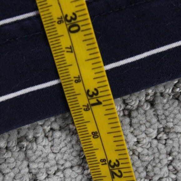 Cutter & Buck Polo Shirt Mens 2XL Navy Blue Striped Casual Signature Collection - Picture 10 of 10